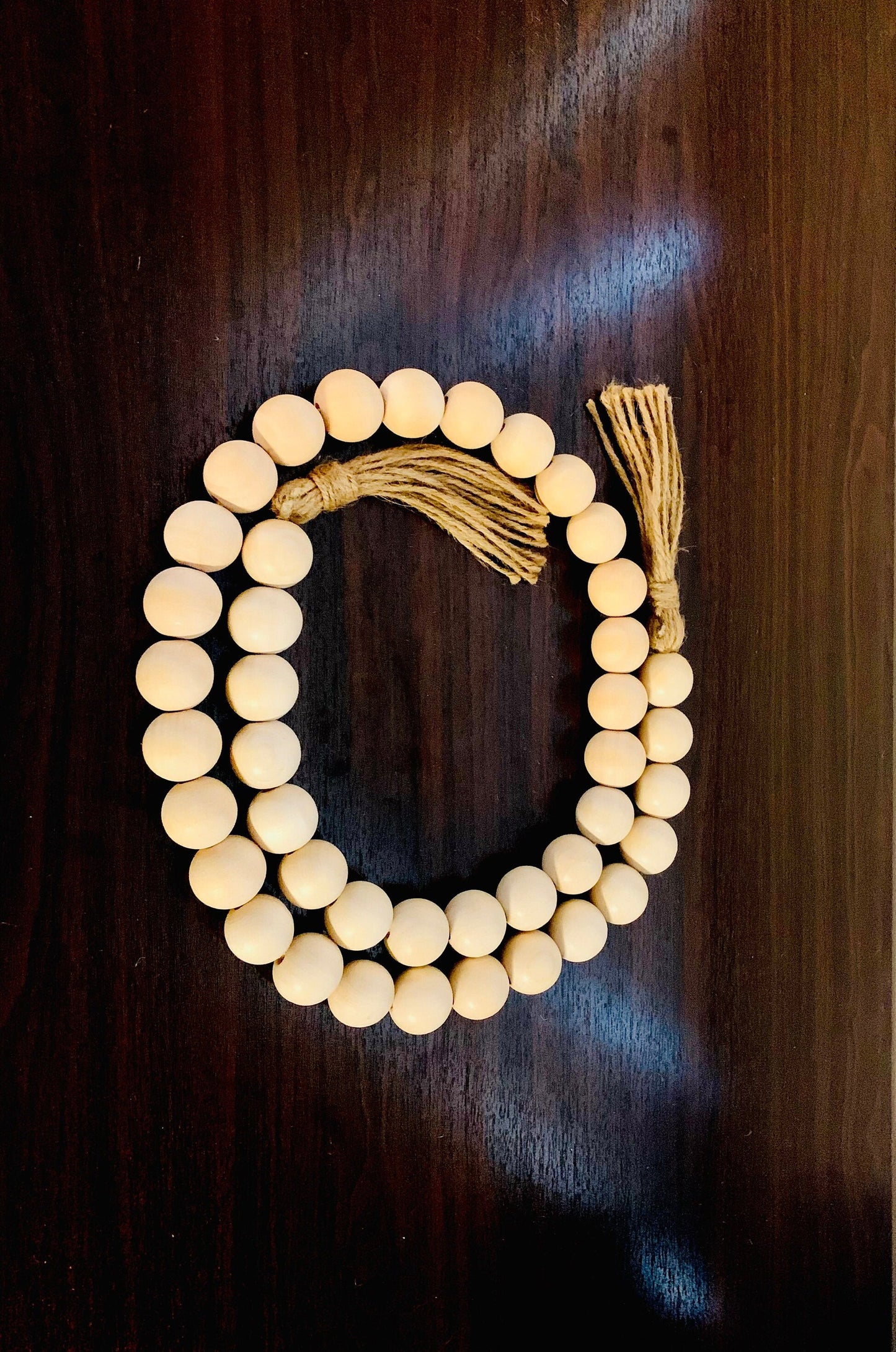 White Pine Wood Bead Garland