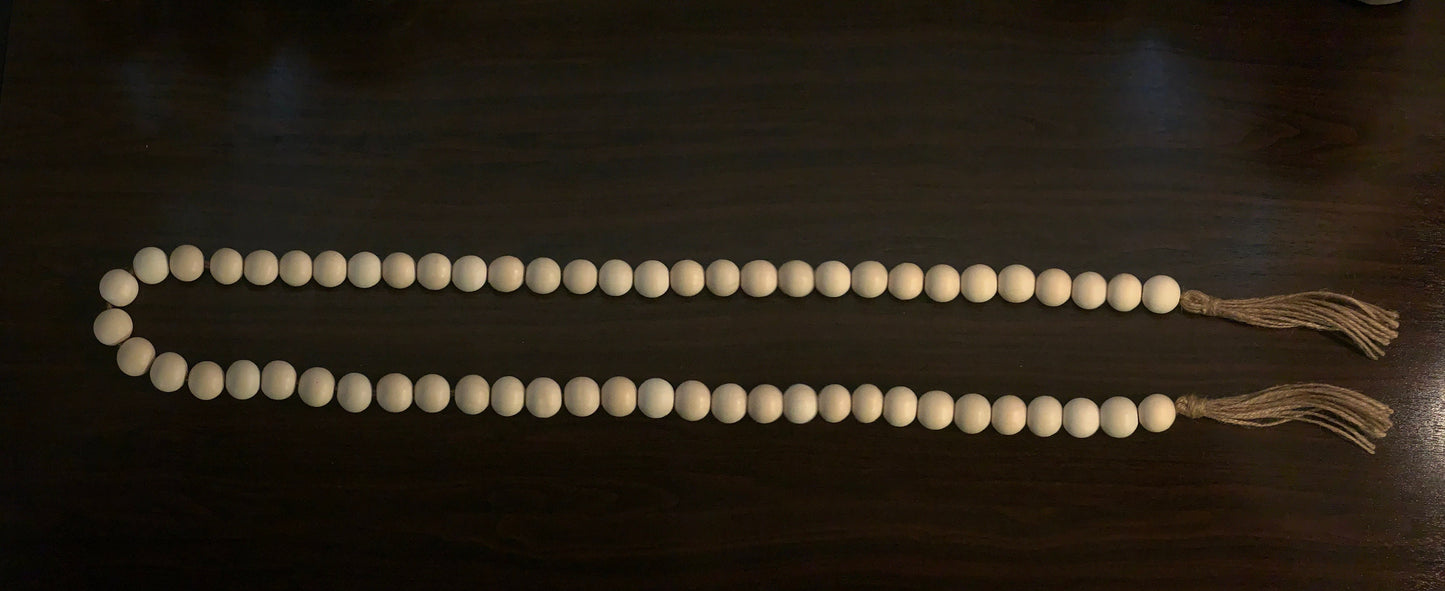 White Pine Wood Bead Garland