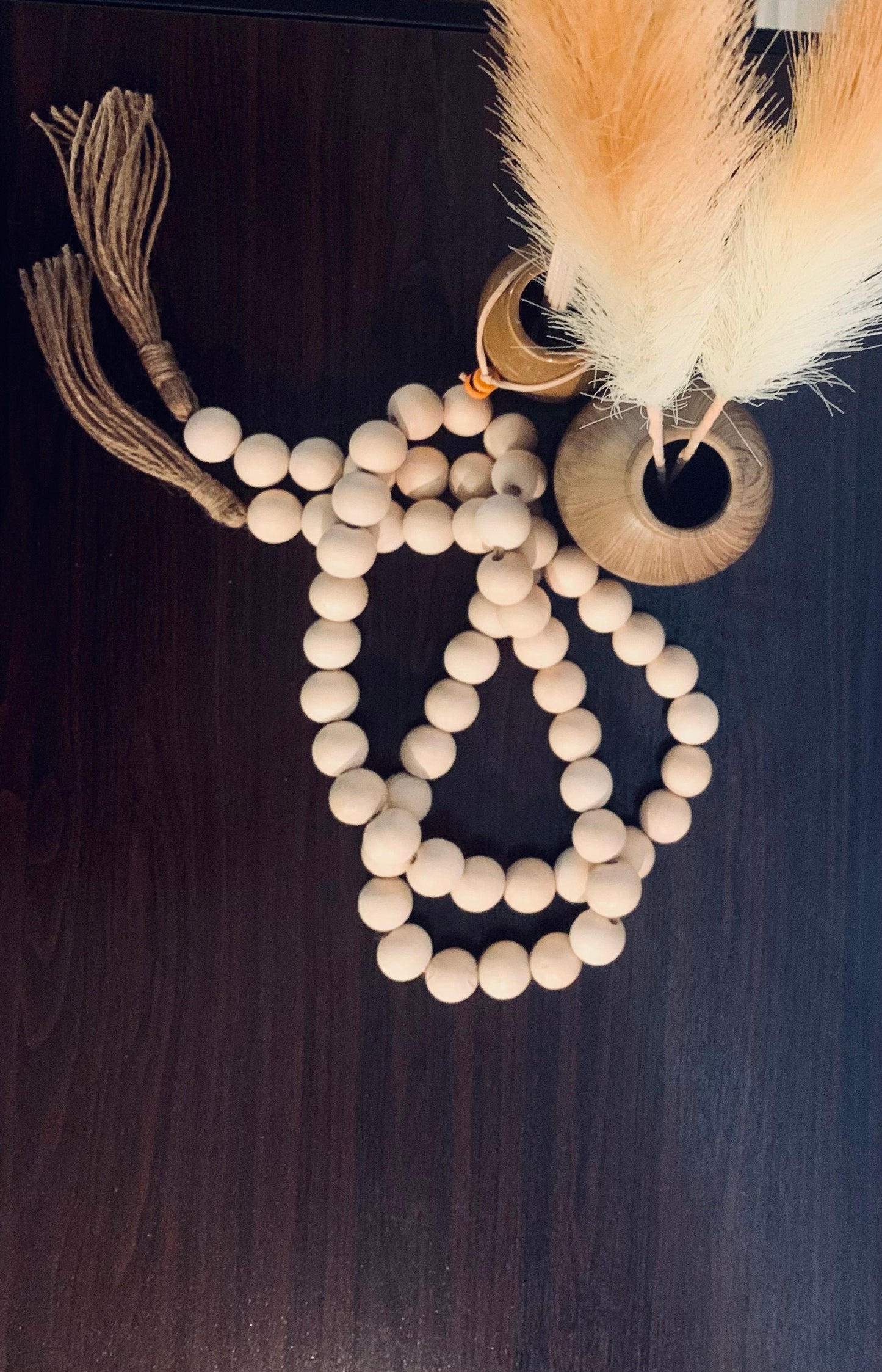 White Pine Wood Bead Garland