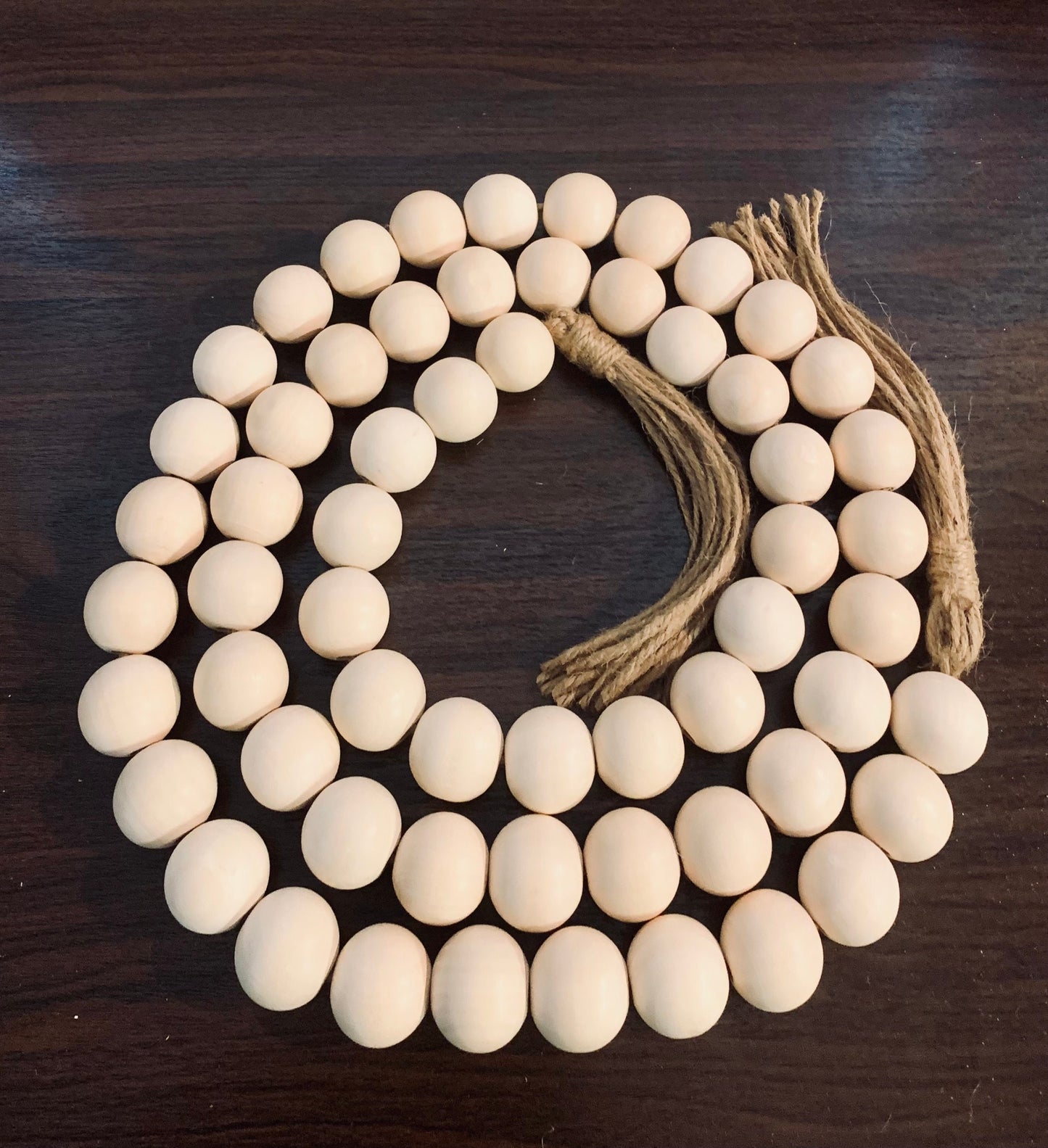 White Pine Wood Bead Garland