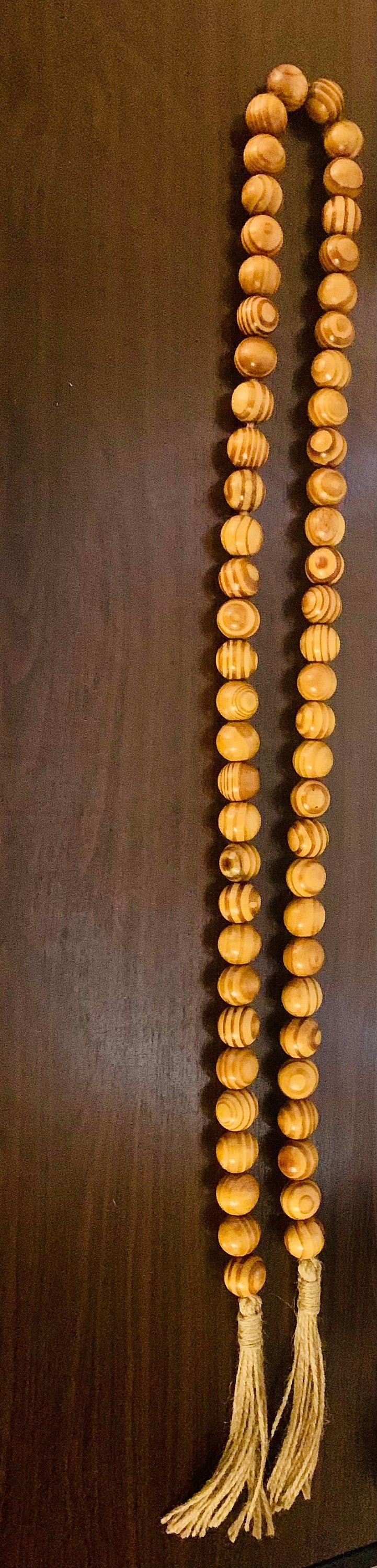 Natural Wood Beaded Garland