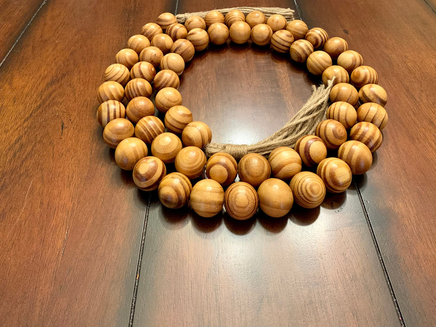 Natural Wood Beaded Garland