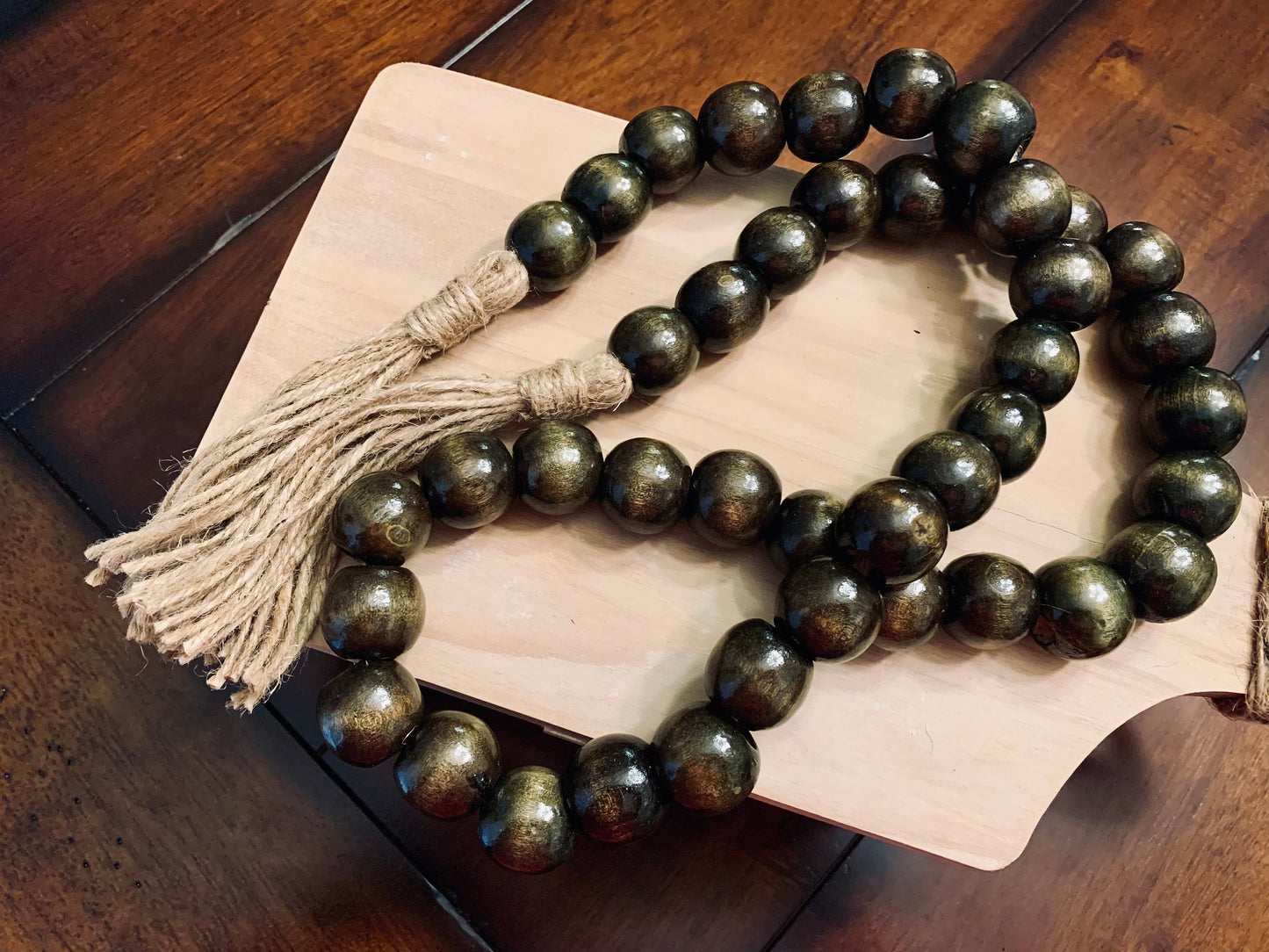 Walnut Wood Bead Garland