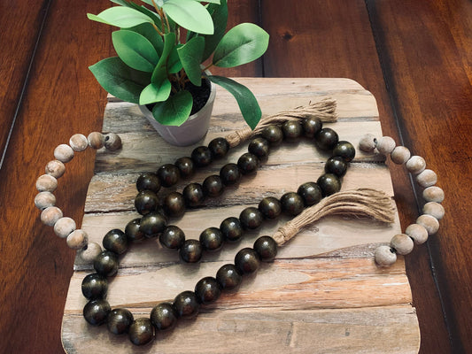 Walnut Wood Bead Garland