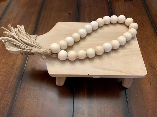 White Pine Wood Bead Garland