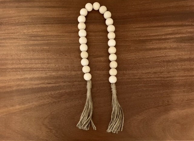 White Pine Wood Bead Garland