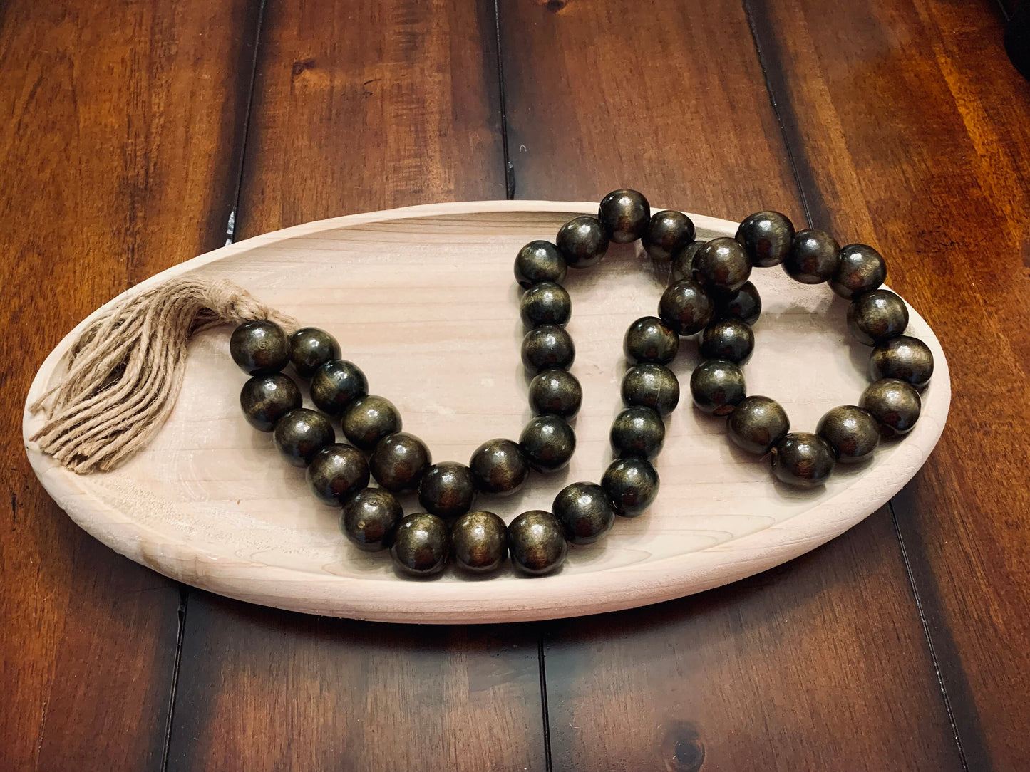 Walnut Wood Bead Garland