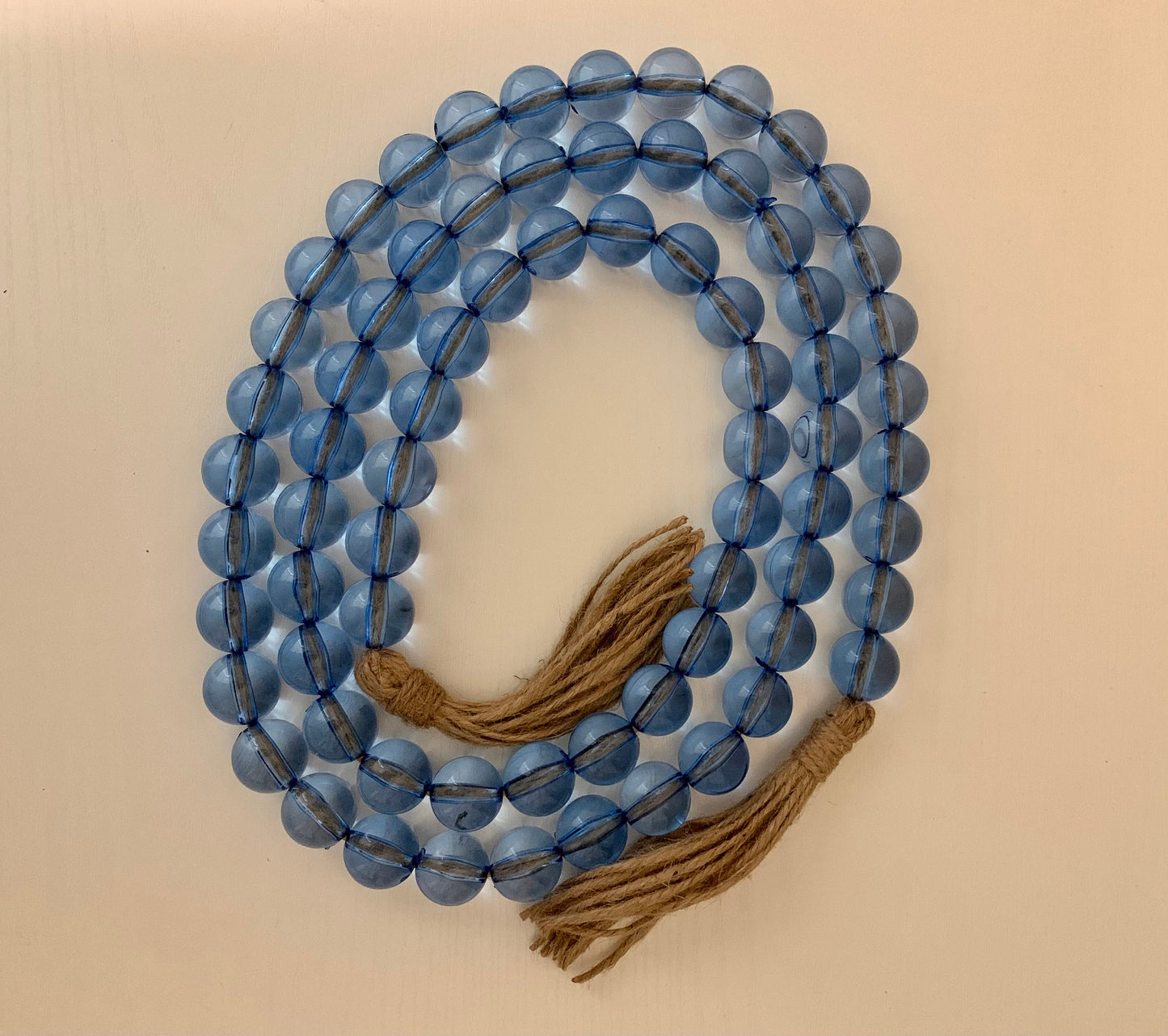 Gemstone Beaded Garland | Blue Crystal Beaded Garland with Tassels