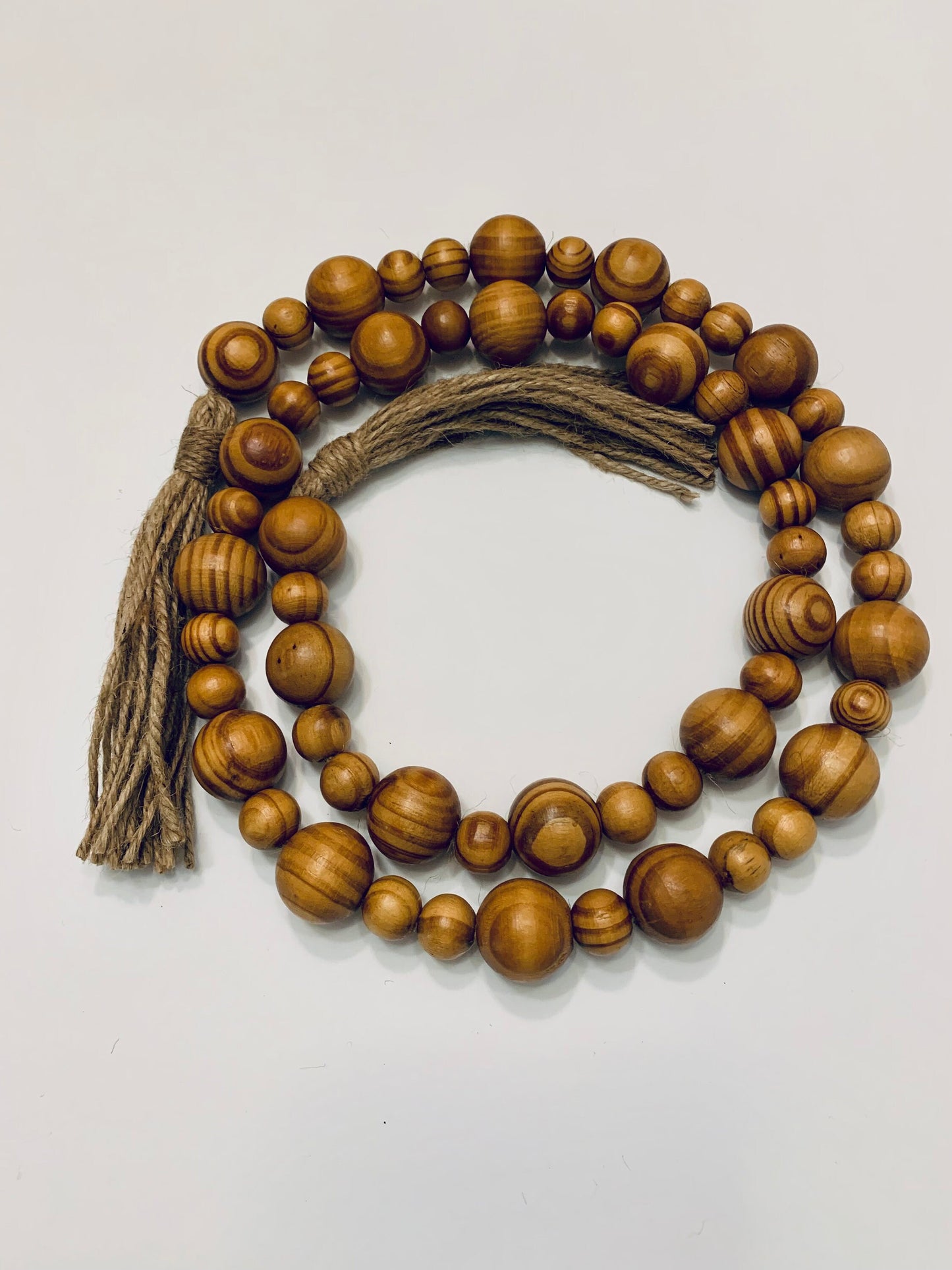 Natural Wood Beaded Garland